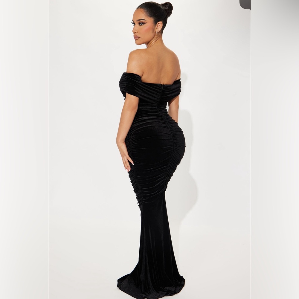 Black Velvet Maxi Dress
